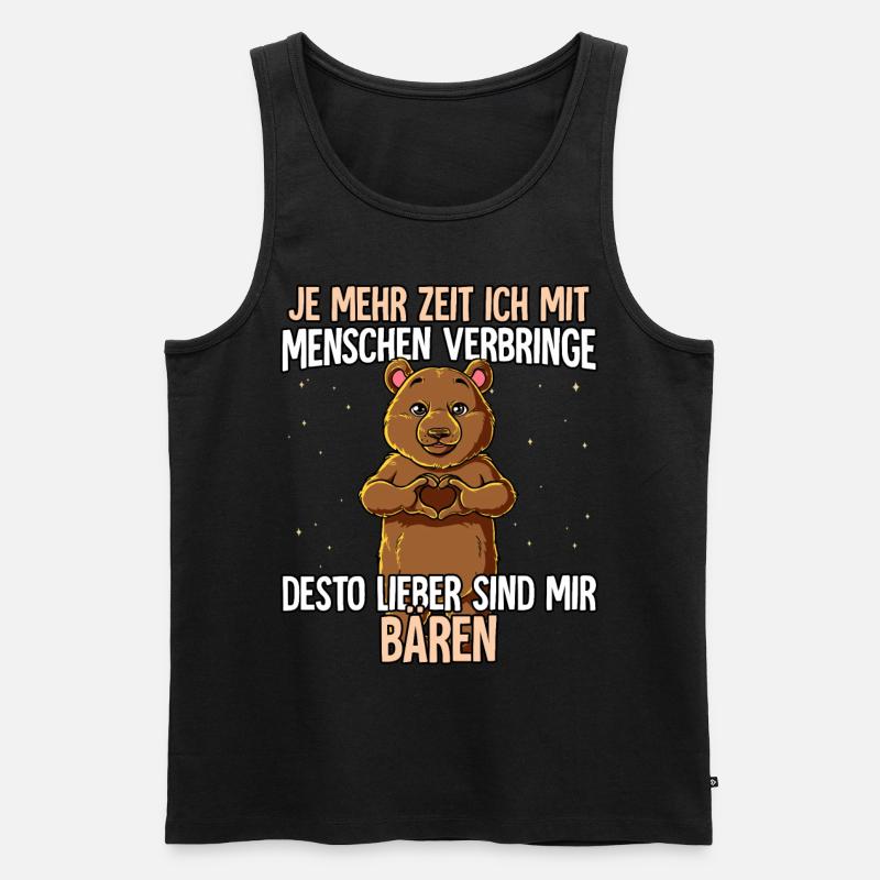 Bär - Männer Premium Bio Tank Top - Schwarz