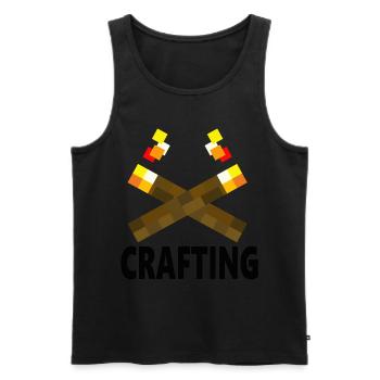 Crafting Craften Lustige Gaming Nerd Gamer Zocken - Männer Premium Bio Tank Top - Schwarz - Vorne - Michal (187cm)