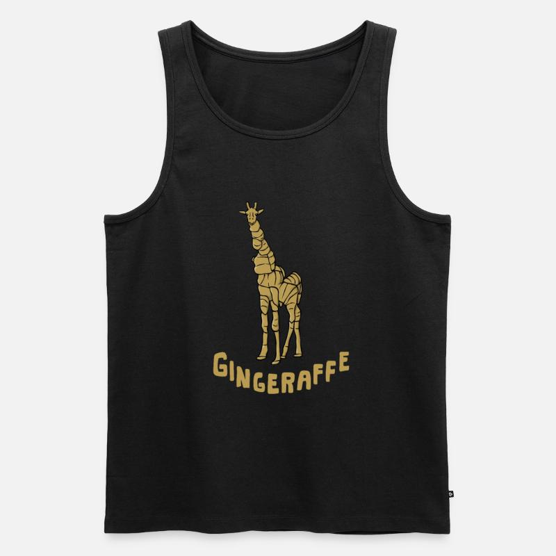Tiere Ingwer "gingeraffer" Giraffe - Männer Premium Bio Tank Top - Schwarz
