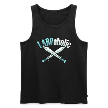 Larp Larpaholic RPG Role-playing Game Design for A - Men's Premium Organic Tank Top - black - Front - Michal (187cm)