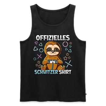 Offizielles Schwitzer Zocken Gamer Ego Shooter - Männer Premium Bio Tank Top - Schwarz - Vorne - Michal (187cm)