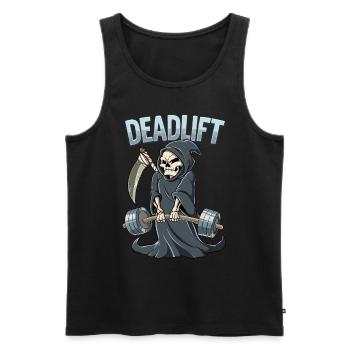 Deadlift Musculation Fitness Gym - Débardeur bio Premium Homme - noir - Devant - Michal (187cm)