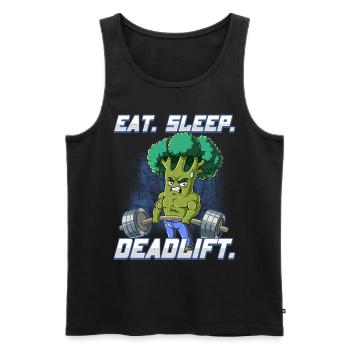 Brokkoli Bodybuilding Fitness Gym Deadlift - Männer Premium Bio Tank Top - Schwarz - Vorne - Michal (187cm)