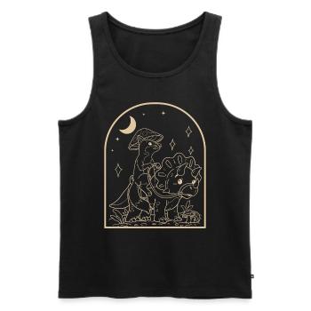Cottagecore Fuchs - Männer Premium Bio Tank Top - Schwarz - Vorne - Michal (187cm)