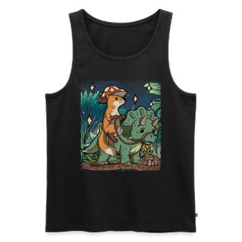 Cottagecore Fox - Men's Premium Organic Tank Top - black - Front - Michal (187cm)