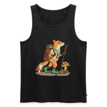 Cottagecore Fox - Men's Premium Organic Tank Top - black - Front - Michal (187cm)