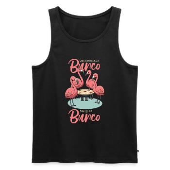 Funny Bunco joke design for a Bunco party - Men's Premium Organic Tank Top - black - Front - AI Model Male 178 light (178cm)