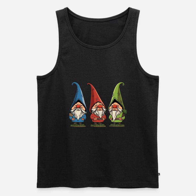 Gartenzwerge - Männer Premium Bio Tank Top - Schwarz