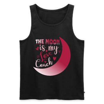 Romantische Mond-Soulmate-Designs für einen - Männer Premium Bio Tank Top - Schwarz - Vorne - Michal (187cm)