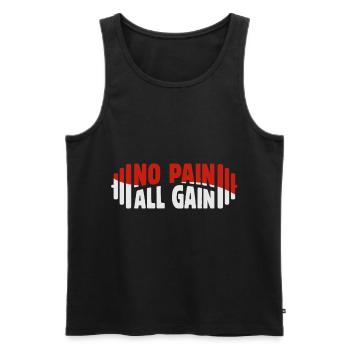 Gym Training Design für Low Impact Workout - Männer Premium Bio Tank Top - Schwarz - Vorne - Michal (187cm)