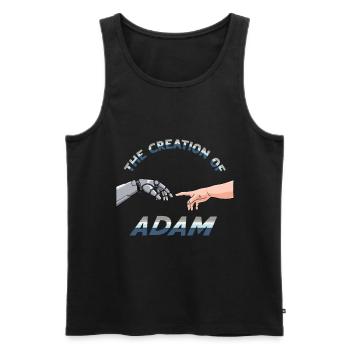 La création d’Adam robot design pour un - Débardeur bio Premium Homme - noir - Devant - AI Model Male 178 light (178cm)