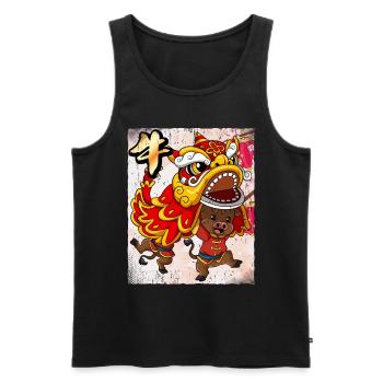 Jahr Des Ochsens Mondneujahrsfest Chinesisches - Männer Premium Bio Tank Top - Schwarz - Vorne - AI Model Male 178 light (178cm)