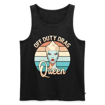 LGBTQ Außerdienstliche Drag Queen Pride - Männer Premium Bio Tank Top - Schwarz - Vorne - AI Model Male 178 light (178cm)