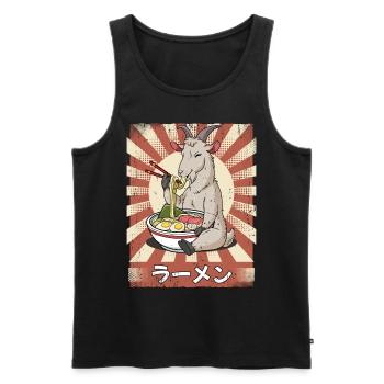 Ramen Ziege Nudelsuppe Ramen - Männer Premium Bio Tank Top - Schwarz - Vorne - Michal (187cm)