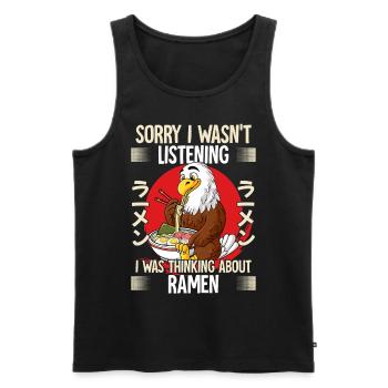 Sorry I Wasn't Listening I Was Thinking About - Männer Premium Bio Tank Top - Schwarz - Vorne - Michal (187cm)