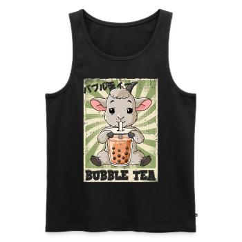 Boba Tea Ziege Bubble Tea - Männer Premium Bio Tank Top - Schwarz - Vorne - AI Model Male 178 light (178cm)