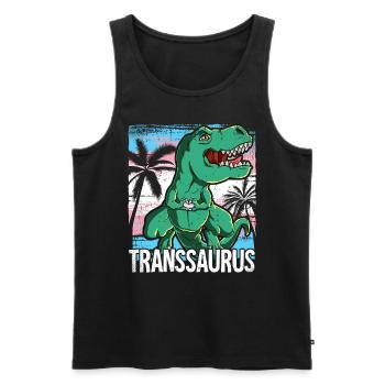 Pride LGBTQ Transsaurus Kostüm Pride Month - Männer Premium Bio Tank Top - Schwarz - Vorne - Michal (187cm)