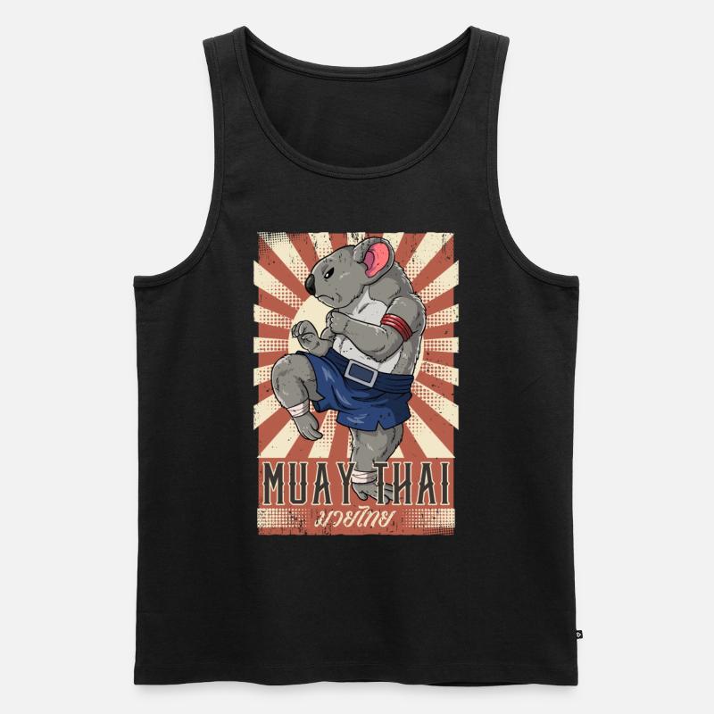 Muay Thai - Männer Premium Bio Tank Top - Schwarz