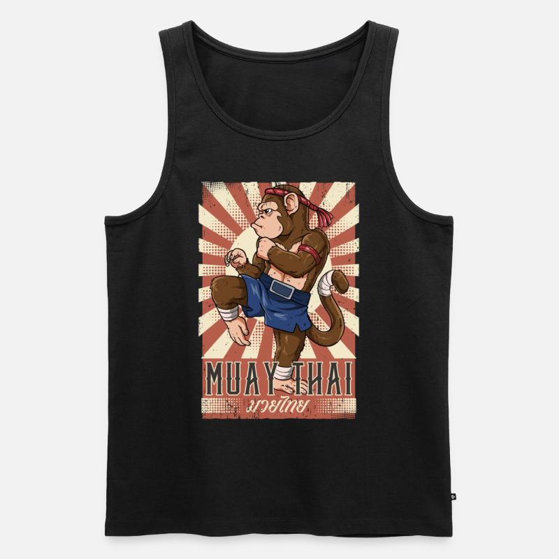 Muay Thai - Männer Premium Bio Tank Top - Schwarz