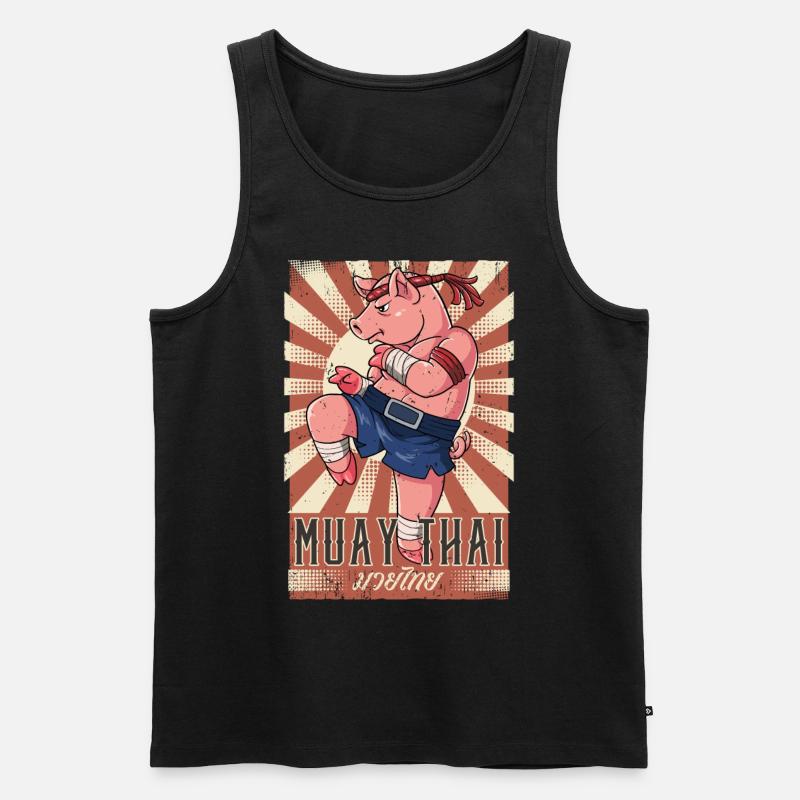 Muay Thai - Männer Premium Bio Tank Top - Schwarz