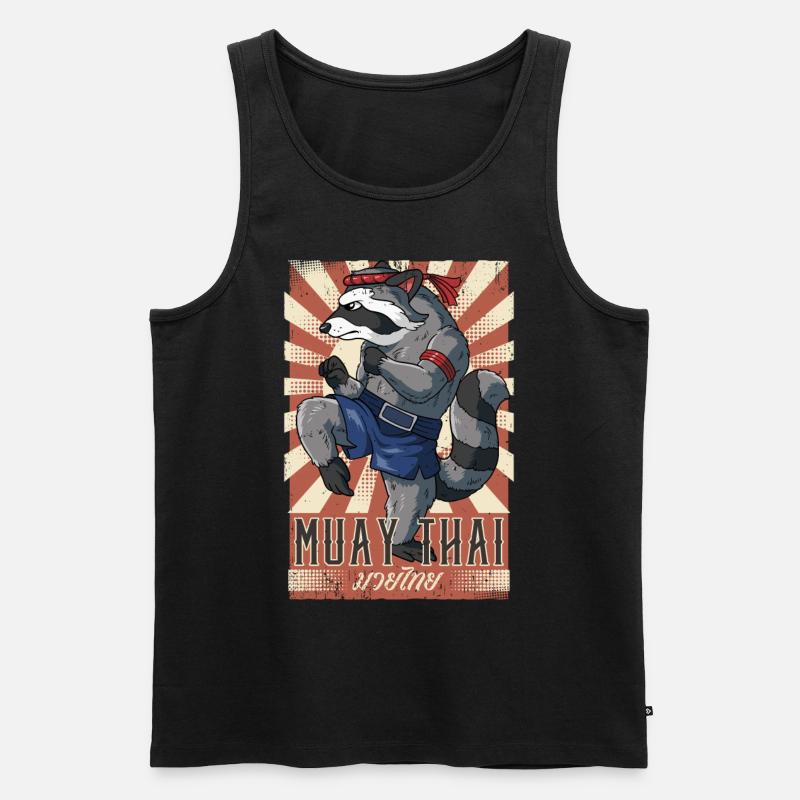 Muay Thai - Männer Premium Bio Tank Top - Schwarz