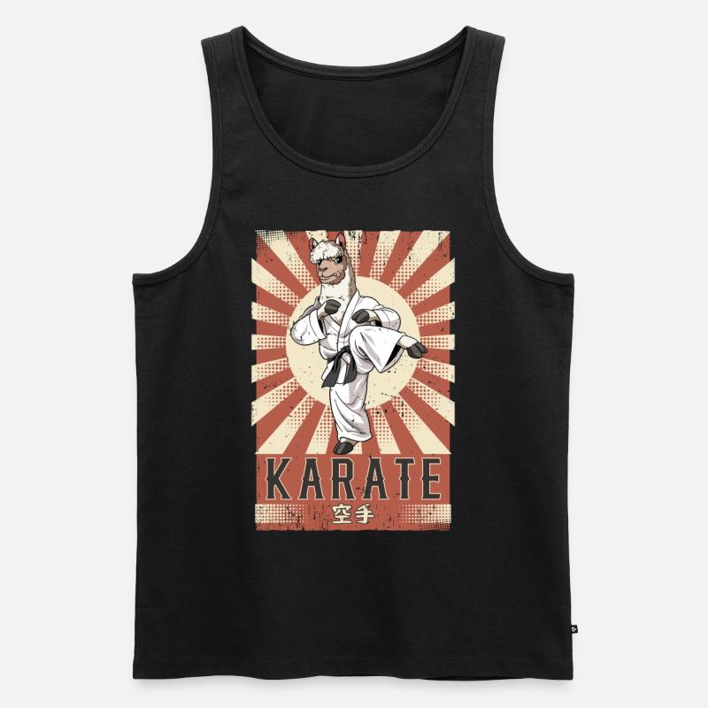Karate - Männer Premium Bio Tank Top - Schwarz