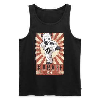 Karate - Männer Premium Bio Tank Top - Schwarz - Vorne - AI Model Male 178 light (178cm)