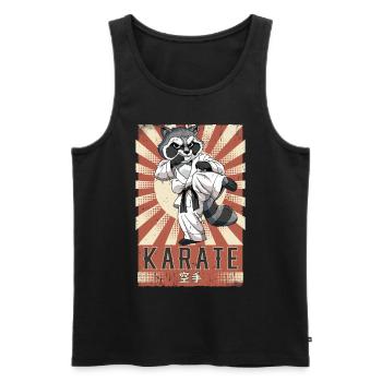 Karate - Männer Premium Bio Tank Top - Schwarz - Vorne - AI Model Male 178 light (178cm)