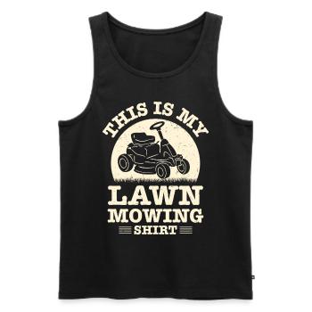 Lawn mowing Lawn mowers Gardeners Horticulture - Men's Premium Organic Tank Top - black - Front - Michal (187cm)