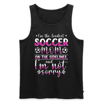 Fußball-Mutter Gameday Soccer Mom - Männer Premium Bio Tank Top - Schwarz - Vorne - AI Model Male 178 light (178cm)