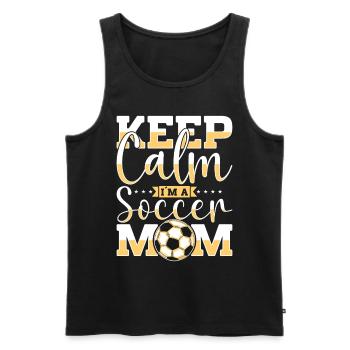Fußball-Mutter Gameday Soccer Mom - Männer Premium Bio Tank Top - Schwarz - Vorne - AI Model Male 178 light (178cm)