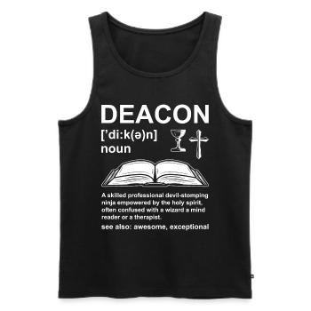 Église Diacre Religion Foi chrétienne Église - Débardeur bio Premium Homme - noir - Devant - AI Model Male 178 light (178cm)