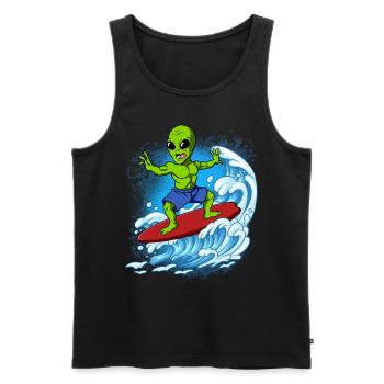 Wave surfers Surfers Surfers - Men's Premium Organic Tank Top - black - Front - Michal (187cm)
