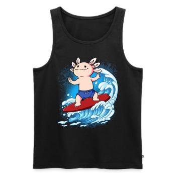 Wave surfers Surfers Surfers - Men's Premium Organic Tank Top - black - Front - Michal (187cm)