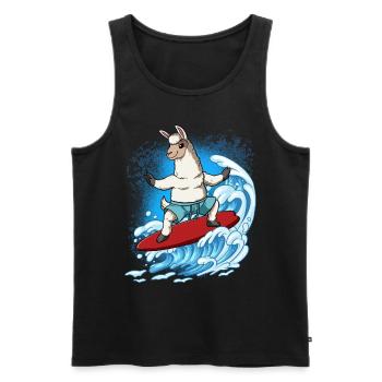 Wave surfers Surfers Surfers - Men's Premium Organic Tank Top - black - Front - Michal (187cm)