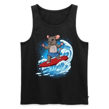 Wave surfers Surfers Surfers - Men's Premium Organic Tank Top - black - Front - Michal (187cm)