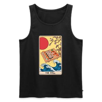 Tarot Card Reader Sushi Lover Sushi Eater - Men's Premium Organic Tank Top - black - Front - AI Model Male 178 light (178cm)