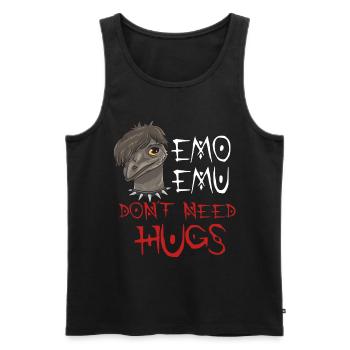 Emo Boy Emo Girl Emu Bird Emocore Punk Aesthetics - Men's Premium Organic Tank Top - black - Front - AI Model Male 178 light (178cm)