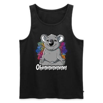 Yoga Ohmmm Namaste - Débardeur bio Premium Homme - noir - Devant - Michal (187cm)