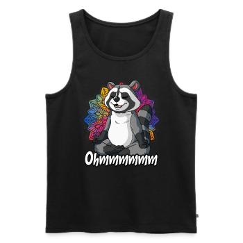 Yoga Ohmmm Namaste - Débardeur bio Premium Homme - noir - Devant - Michal (187cm)