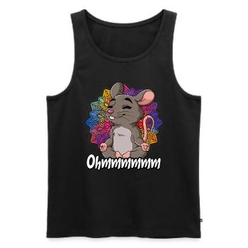 Yoga Ohmmm Namaste - Männer Premium Bio Tank Top - Schwarz - Vorne - AI Model Male 178 light (178cm)