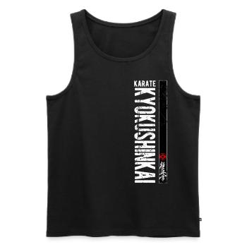 Karaté Kyokushinkai Kanji Art Martial Japon - Débardeur bio Premium Homme - noir - Devant - Michal (187cm)