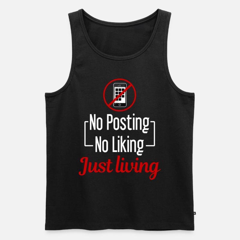 Technologiepause, Bildschirmfreie Zeit, Offline, - Männer Premium Bio Tank Top - Schwarz