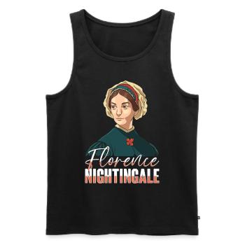 Krankenschwester Florence Nightingale Medizinische - Männer Premium Bio Tank Top - Schwarz - Vorne - Michal (187cm)