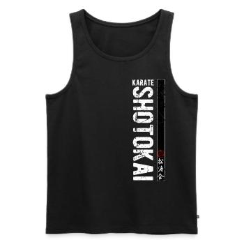 Karaté Shotokai Kanji Art Martial Japon - Débardeur bio Premium Homme - noir - Devant - Michal (187cm)