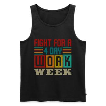 Job Profession Work Four-day week Office - Men's Premium Organic Tank Top - black - Front - AI Model Male 178 light (178cm)