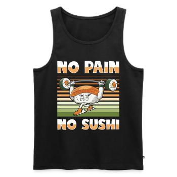 Cuisine japonaise Sushi Lovers Bodybuilders - Débardeur bio Premium Homme - noir - Devant - Michal (187cm)