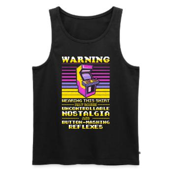Video Players Retro Gamer Gaming Classic 80s - Men's Premium Organic Tank Top - black - Front - AI Model Male 178 light (178cm)