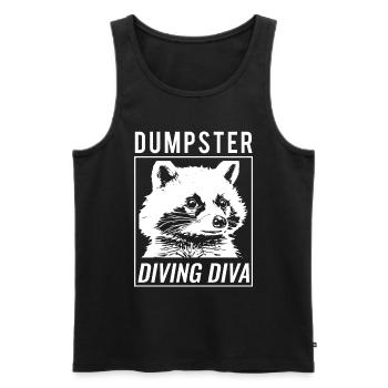 Raccoon lover garbage collecting garbage containers - Men's Premium Organic Tank Top - black - Front - Michal (187cm)