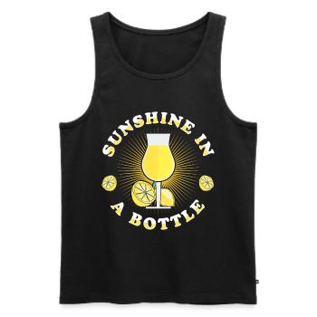 Limoncello italien amateur de liqueur de citron - Débardeur bio Premium Homme - noir - Devant - AI Model Male 178 light (178cm)